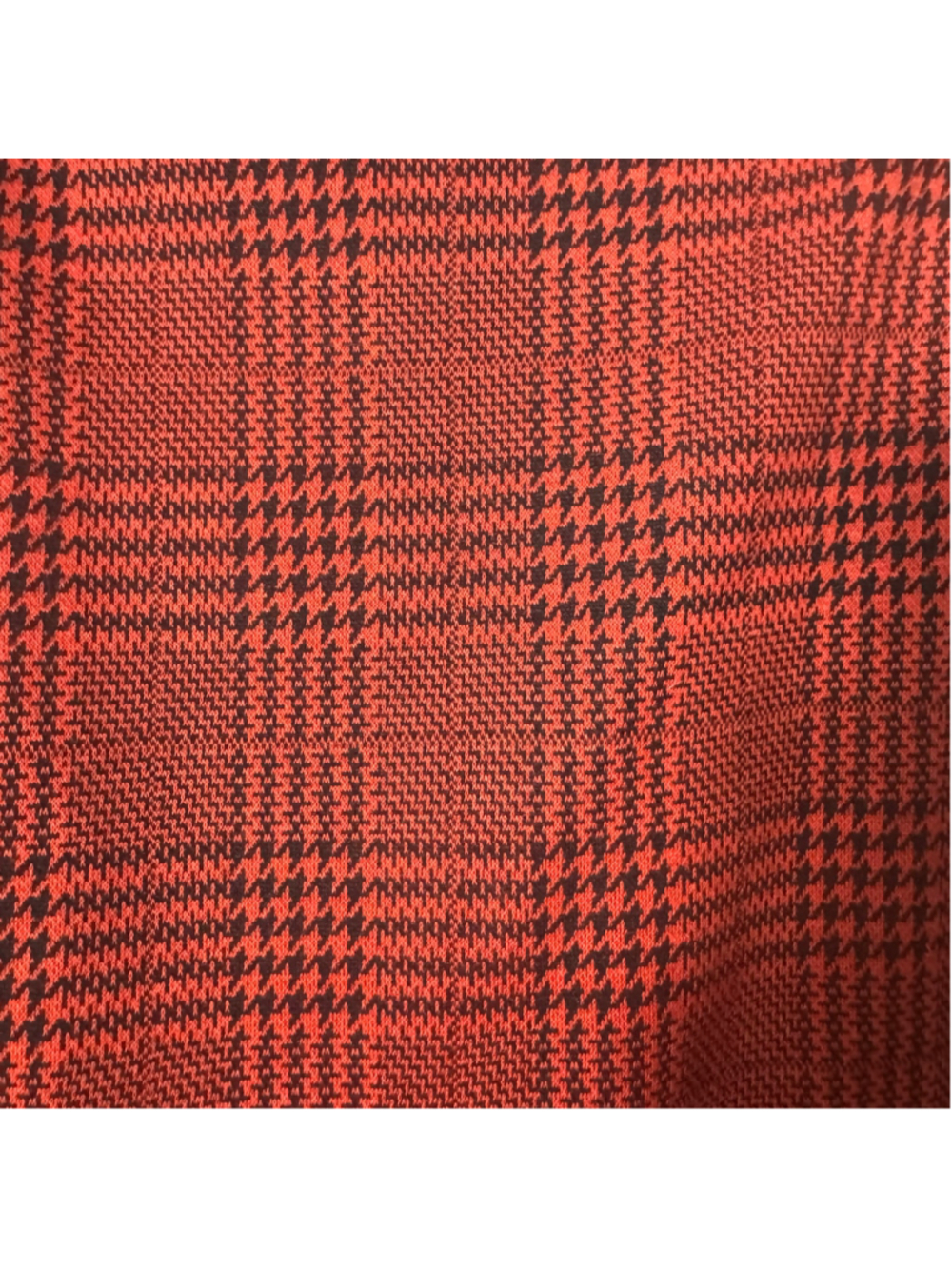 NWT High waisted 2 in 1 houndstooth plaid mini work skirt burgundy houndstooth M - Picture 3 of 6